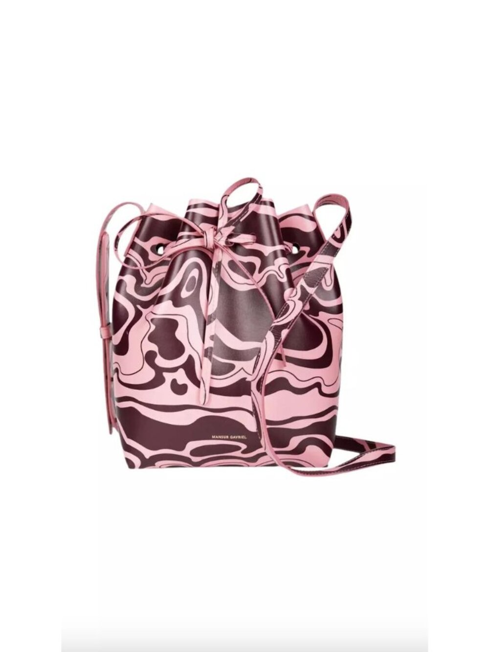 MANSUR GAVRIEL Mini Bucket Bag Leather Flamingo Pink